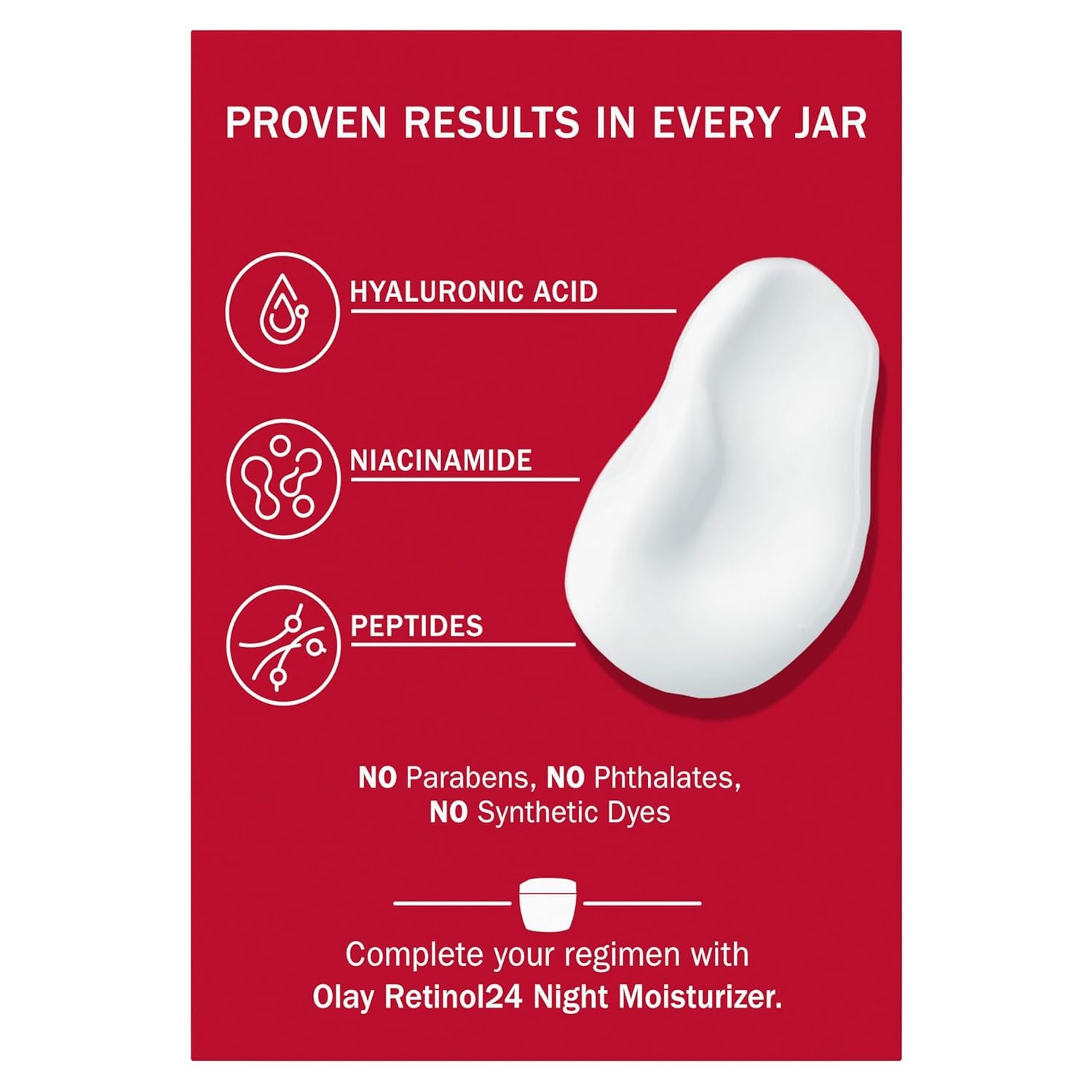 Hyaluronic Acid Face Moisturizer, Instant Hydration for Women, Fragrance-Free - Dry Skin Solution, Glowing, Smoothing, Plumping, Renewing - Niacinamide, Amino Peptides 1.7 Oz