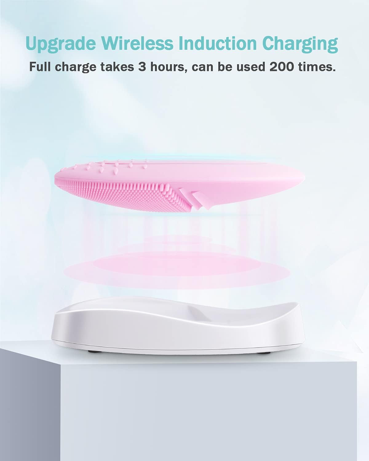 Ultra Hygienic Soft Silicone Facial Cleansing Brush - Waterproof with Sonic Vibrations and 5 Speed Settings for Radiant Skin