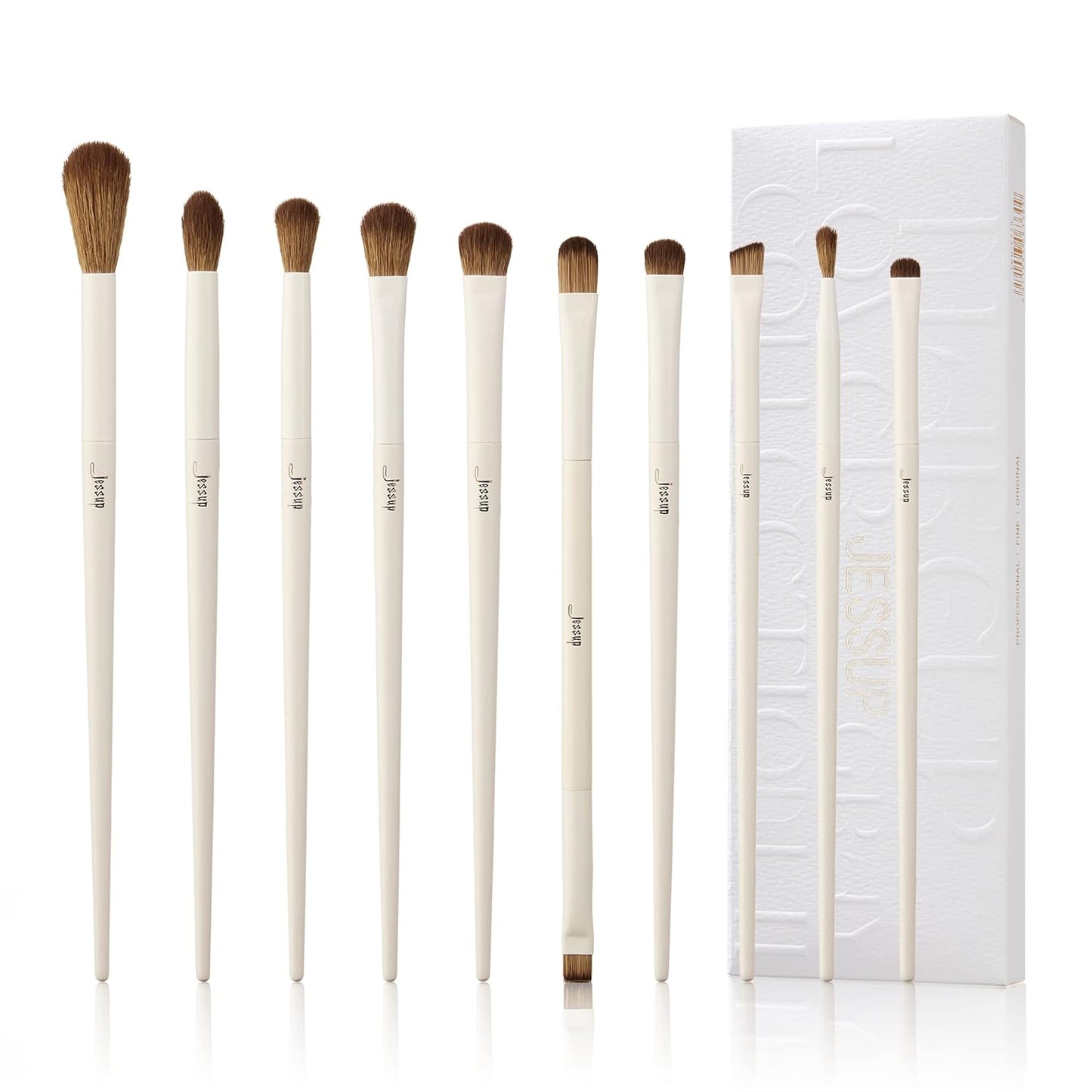 Makeup Brushes 14Pcs Makeup Brush Set Premium Synthetic Powder Foundation Contour Blush Concealer Eye Shadow Blending Liner Make up Brush Kit Light Grey T329