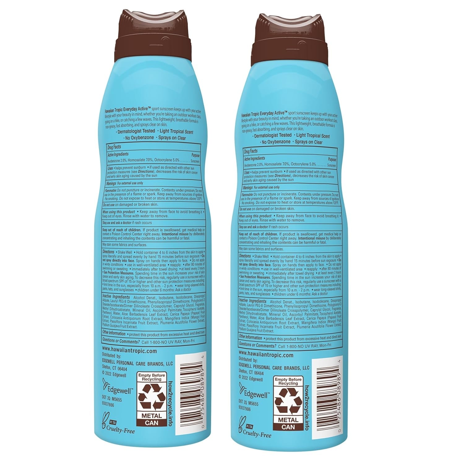 Everyday Active Clear Spray Sunscreen SPF 30|  Sunscreen Spray SPF 30, Sunblock, Oxybenzone-Free, 6Oz Each Twin Pack