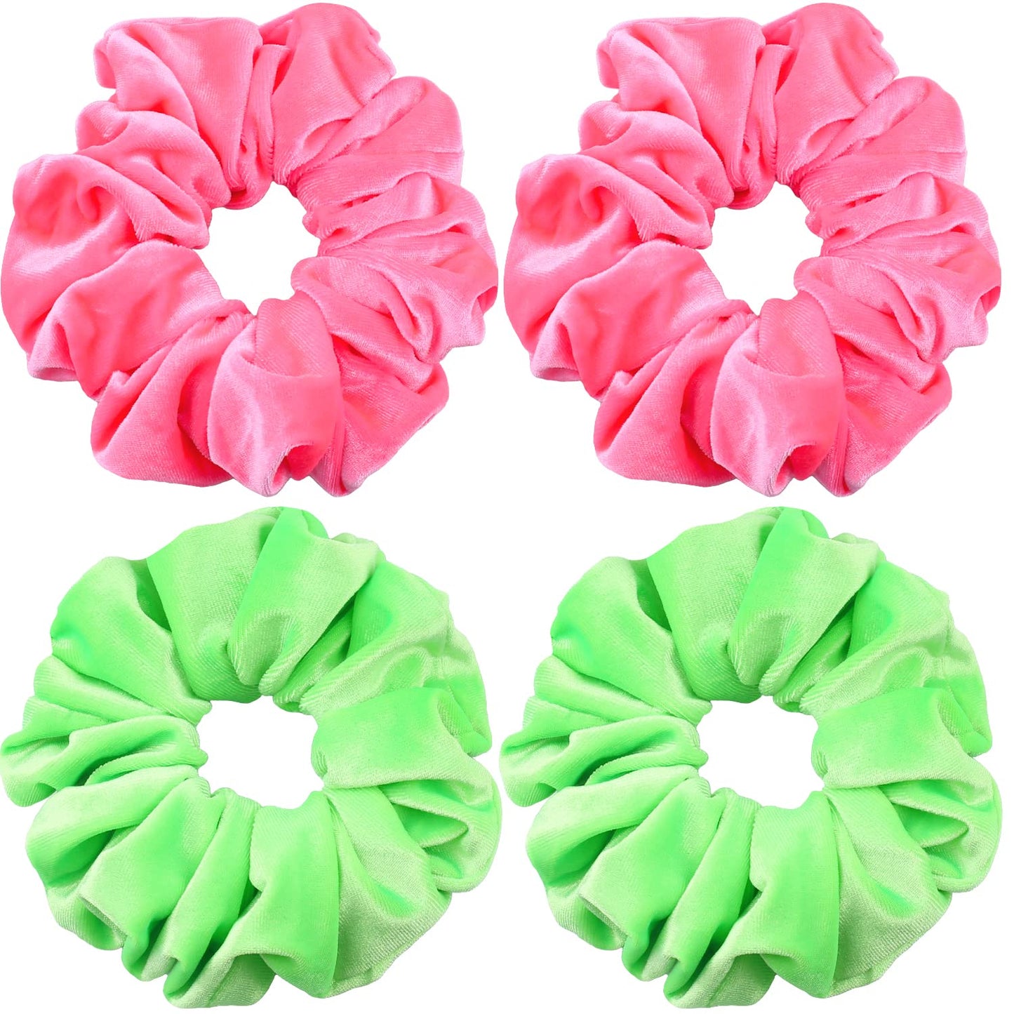 Extra Large Scrunchies for Women'S Thick Hair, Premium Velvet Soft Jumbo Scrunchy, XL 6 Inch Big Elastic Band Hair Accessories, 4 Pack, Dark