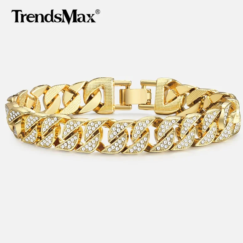 Miami Gold Curb Cuban Bracelet ALI IS CHEAPER