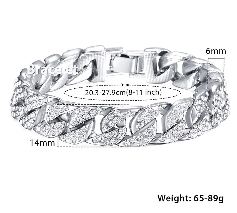 Miami Gold Curb Cuban Bracelet ALI IS CHEAPER