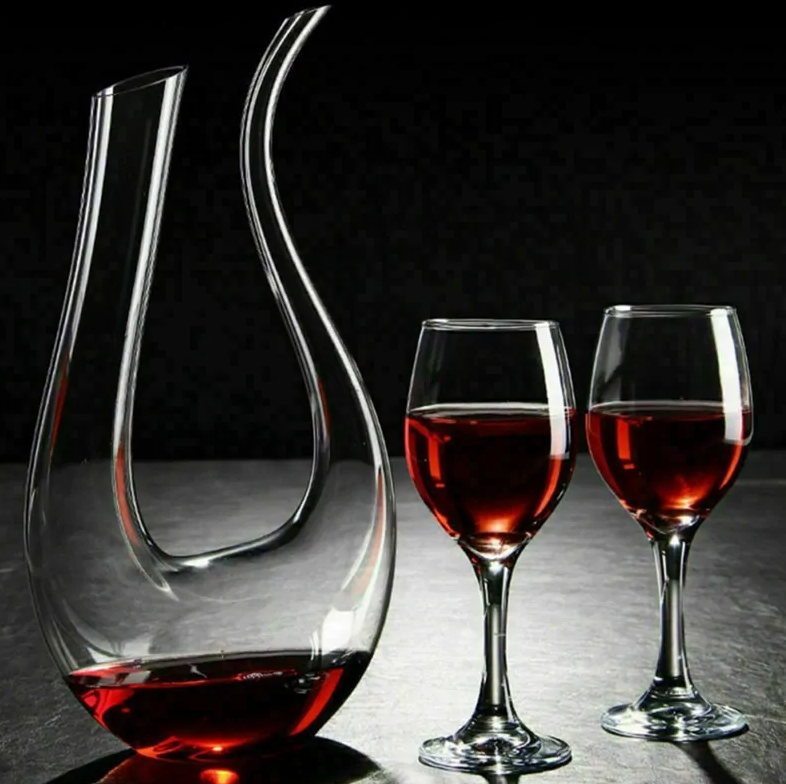 Crystal U-shaped 1500ml Wine Decanter ALI IS CHEAPER