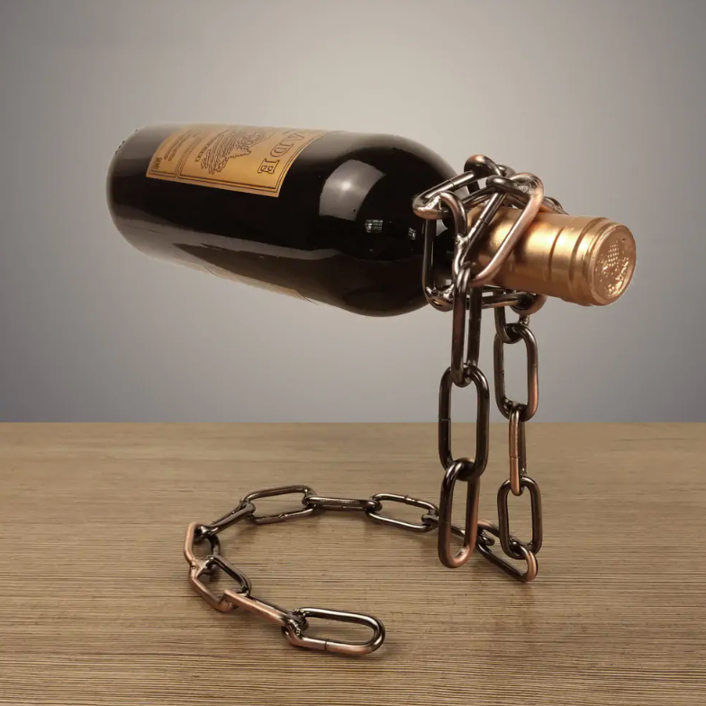 Magic Iron Chain Wine Bottle Holder ALI IS CHEAPER