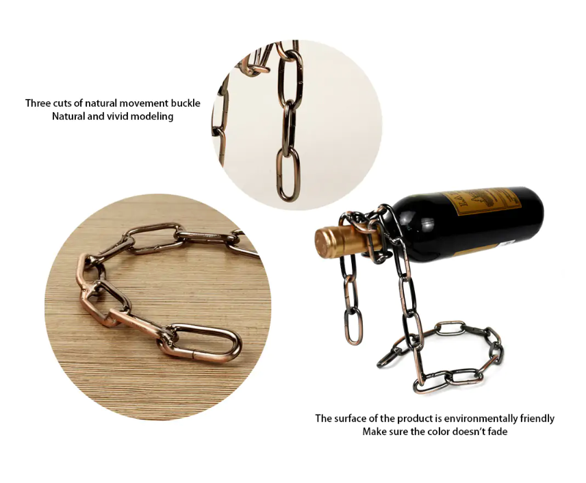 Magic Iron Chain Wine Bottle Holder ALI IS CHEAPER