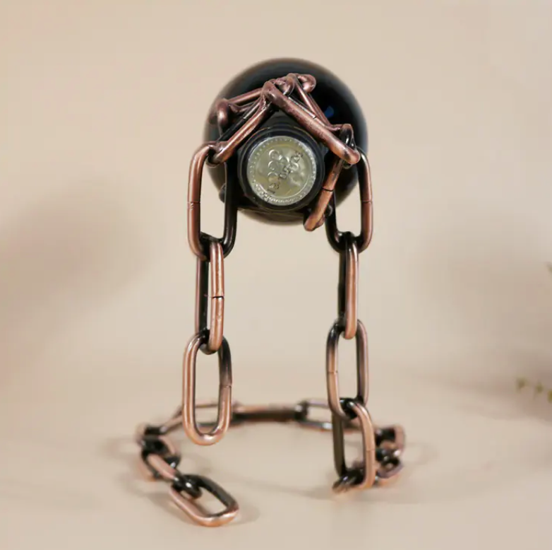 Magic Iron Chain Wine Bottle Holder ALI IS CHEAPER