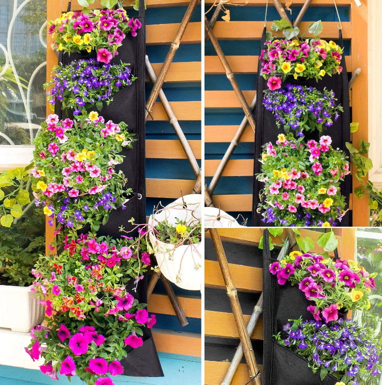Vertical Hanging Garden Flower Pots ALI IS CHEAPER