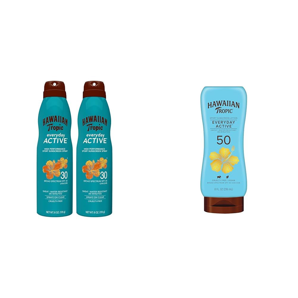 Everyday Active Clear Spray Sunscreen SPF 30|  Sunscreen Spray SPF 30, Sunblock, Oxybenzone-Free, 6Oz Each Twin Pack